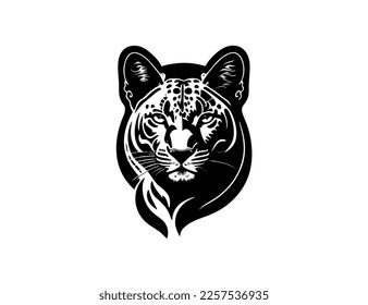 vetor tiger head isolated on white