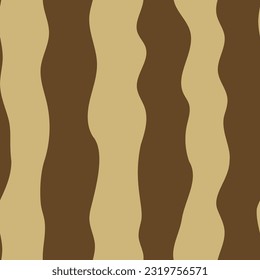 Vetor of yellow and brown vertical curved stripes