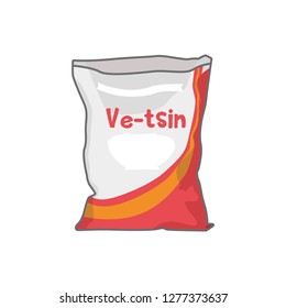 the ve-tsin vector cartoon is isolated on a white background