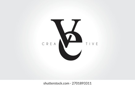 VEve Elegant Serif Monogram Logo – Luxury Lowercase Typographic Lettermark for Modern Branding