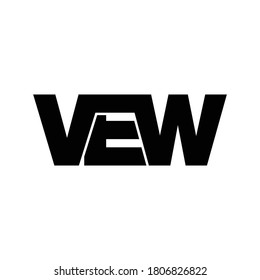 VEW-Brief-Monogramm-Logo-Design, Vektorgrafik