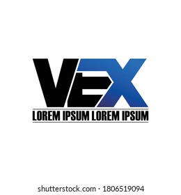 VEX letter monogram logo design vector