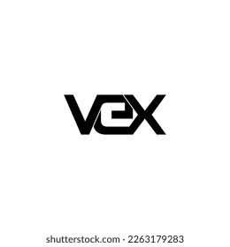 diseño del logotipo del monograma inicial de las letras vex
