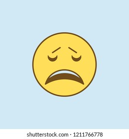vexation 2 colored line icon. Simple yellow and brown element illustration. vexation concept outline symbol design from emoji set
