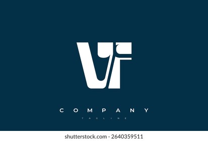 VF Abstract Geometric Logo Design. Modern and elegant logo design with simplistic typography elements, showcasing branding excellence.