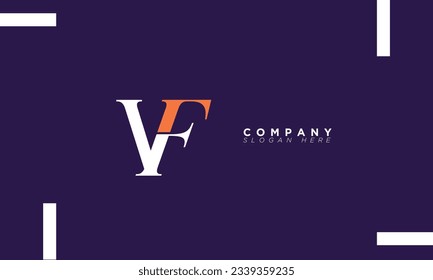 VF Alphabet letters Initials Monogram logo FV, V and F