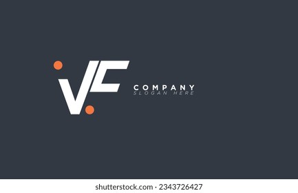 VF Alphabet letters Initials Monogram logo FV, V and F