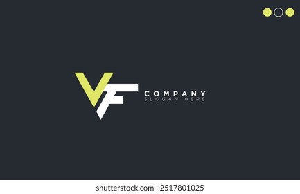 VF Alphabet letters Initials Monogram logo FV, V and F