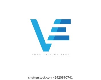 VF creative initial latter logo . company logo.