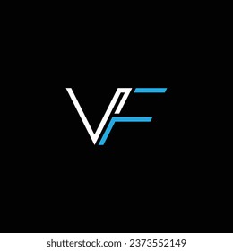 Diseño de letras VF o FV ‍. Resumen sobresaliente negocio profesional impresionante empresa de marca artística de diferentes colores logotipo de ilustración.
