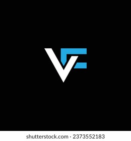 Diseño de letras VF o FV ‍. Resumen sobresaliente negocio profesional impresionante empresa de marca artística de diferentes colores logotipo de ilustración.