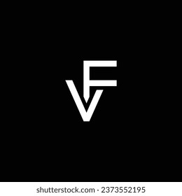 VF or FV ‍letter design. Abstract outstanding professional business awesome artistic branding company different colors illustration logo.