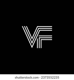 Diseño de letras VF o FV ‍. Resumen sobresaliente negocio profesional impresionante empresa de marca artística de diferentes colores logotipo de ilustración.