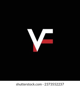 VF or FV ‍letter design. Abstract outstanding professional business awesome artistic branding company different colors illustration logo.