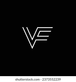 VF or FV ‍letter design. Abstract outstanding professional business awesome artistic branding company different colors illustration logo.