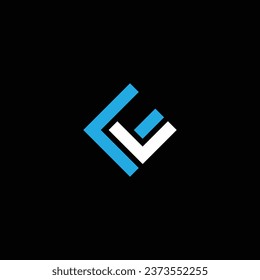 VF or FV ‍letter design. Abstract outstanding professional business awesome artistic branding company different colors illustration logo.