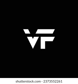 VF or FV ‍letter design. Abstract outstanding professional business awesome artistic branding company different colors illustration logo.