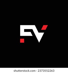 Diseño de letras VF o FV ‍. Resumen sobresaliente negocio profesional impresionante empresa de marca artística de diferentes colores logotipo de ilustración.