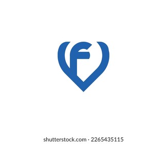 VF FV Logo design vector template