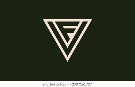 VF or FV monogram logo design