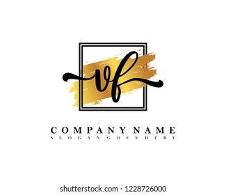 VF Initial handwriting logo concept