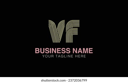 VF initial logo | initial based abstract modern minimal creative logo, vector template image. luxury logotype , real estate homie . typography . initials 