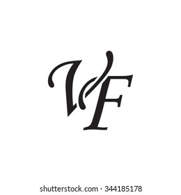 VF initial monogram logo