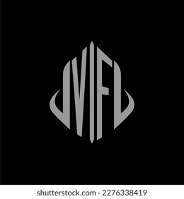 Inmueble VF monograma inicial con diseño de edificio