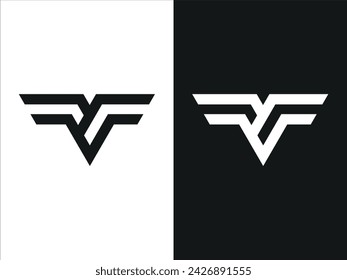 VF letter creative logo design icon