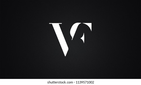 VF Letter Logo Design Template Vector