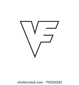VF letter logo design vector