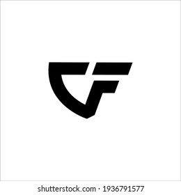 VF logo design vector sign 