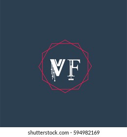 vf logo letter initial, Abstract Polygonal Background Logo, design for Corporate Business Identity,flat icon, Alphabet letter
