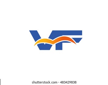 VF Logo. Vector Graphic Branding Letter Element
