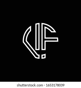 VF-Logo-Umrissvorlage für einstufige Bänder