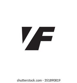 VF negative space letter logo