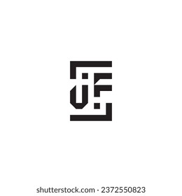 VF square concept retro logo in high quality professional design that will print well across any print media