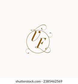 VF uniquely wedding logo symbol of your marriage and you can use it on your wedding stationary