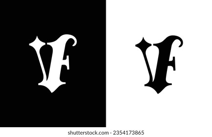 VF, V initial logo business monogram icon Design