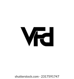 vfd lettering initial monogram logo design