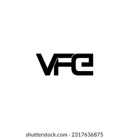 vfe initial letter monogram logo design