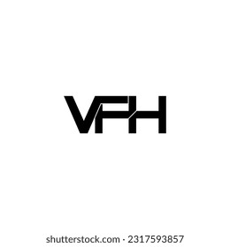 vfh typography letter monogram logo design