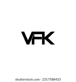 vfk initial letter monogram logo design