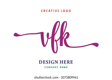 VFK lettering logo is simple, easy to understand and authoritative