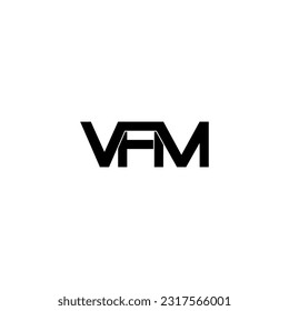 diseño del logotipo de la letra monograma de la tipografía de vfm