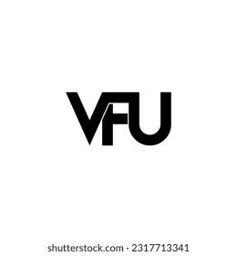 diseño del logotipo de la letra monograma de la tipografía de vfu
