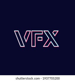 vfx letters vector design on dark
