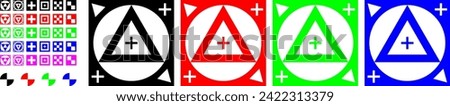 Vfx motion marker set. Video footage replacement tracking markers element