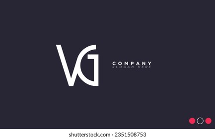 VG Alphabet letters Initials Monogram logo GV, V and G