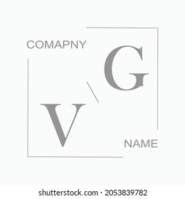 VG Beauty vector initial logo wedding signature illustration